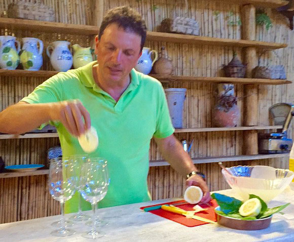 Preparing organic lemonades at the Amalfi Lemon Tour - Living Amalfi