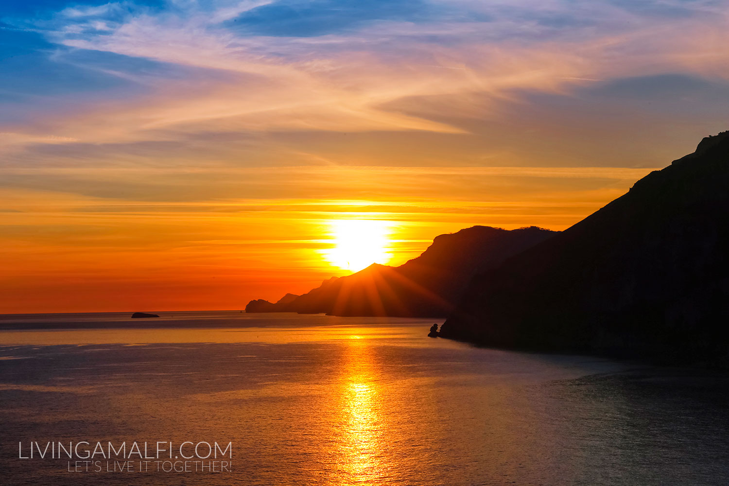 The most spectacular winter sunsets on the Amalfi Coast
